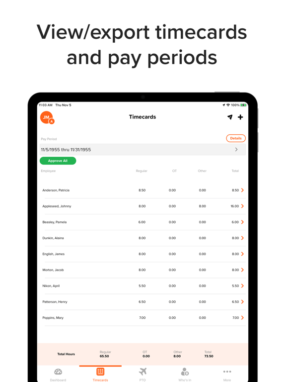 OnTheClock employee time clock screenshot 8