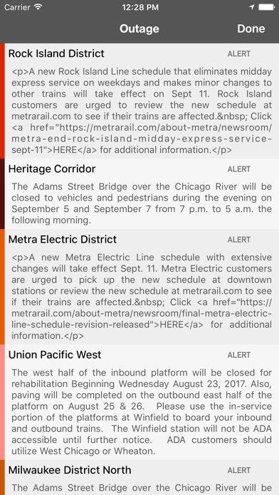 onTime Metra, CTA screenshot 1