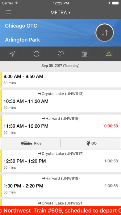onTime Metra, CTA screenshot 4