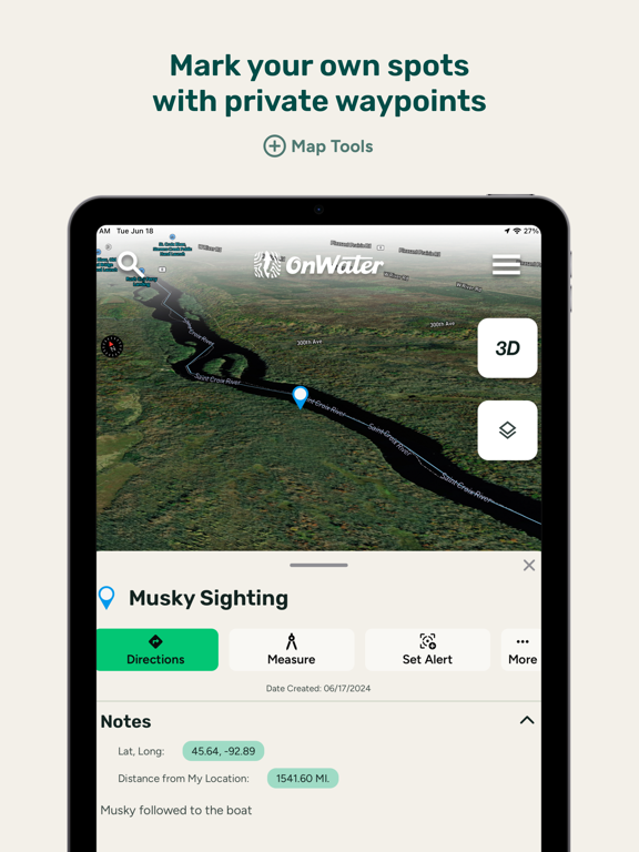 onWater: Fishing Spots Map screenshot 3