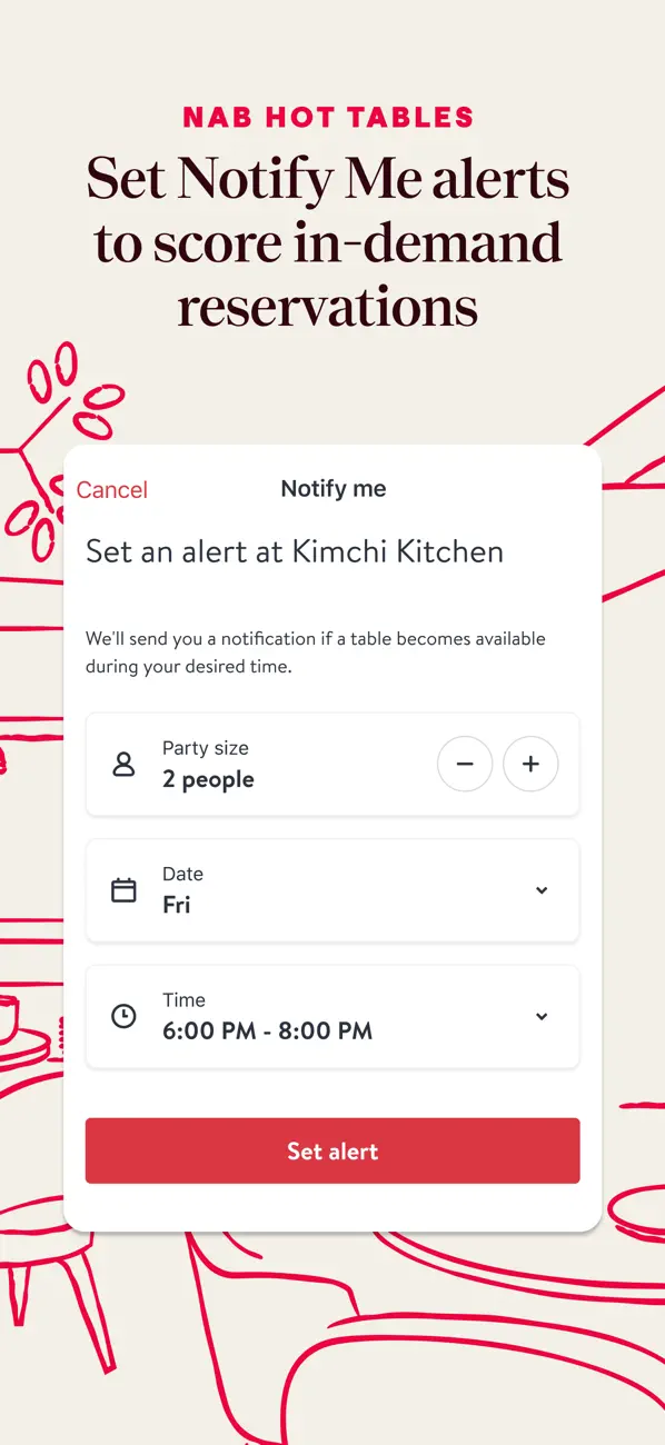 OpenTable screenshot 1