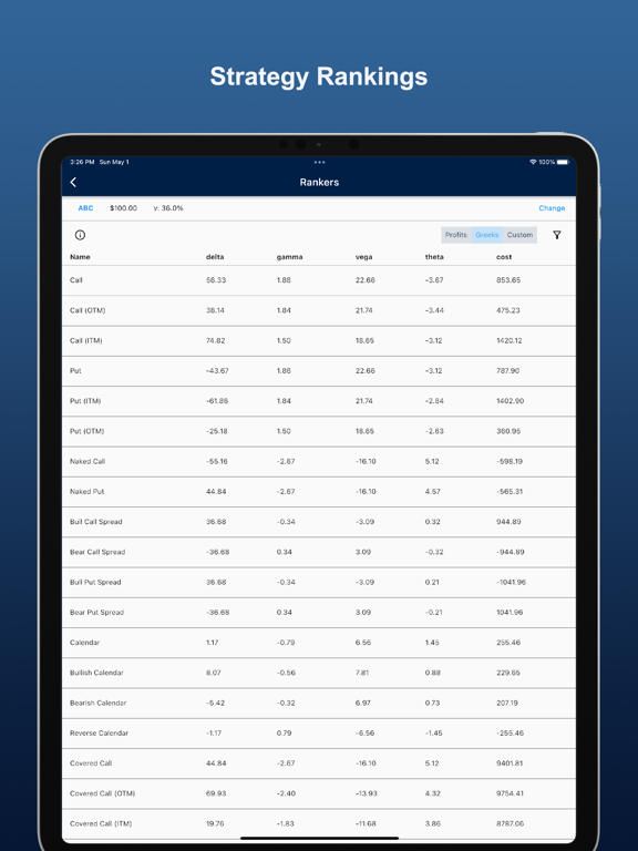 Optactic: Option Strategy Tool screenshot 5