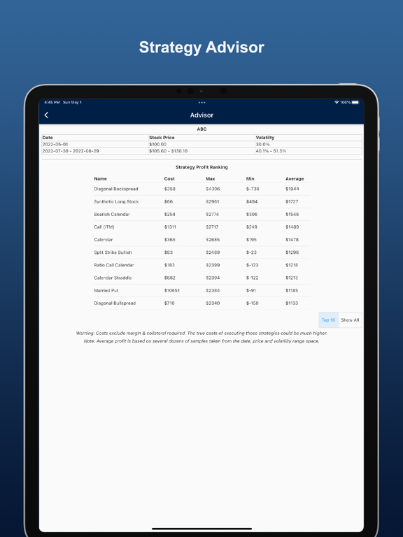 Optactic: Option Strategy Tool screenshot 8