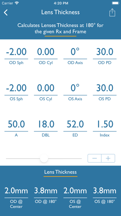 Optical Calculator for ECPs screenshot 3