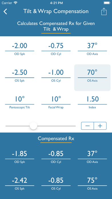 Optical Calculator for ECPs screenshot 2