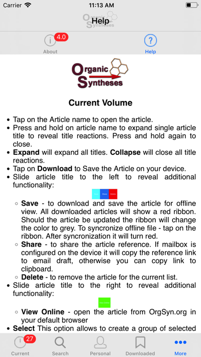Organic Syntheses screenshot 1