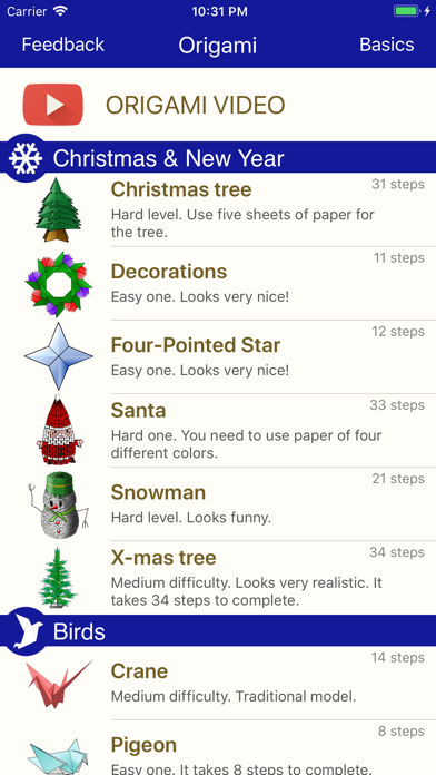Origami 3D Crafts screenshot 2