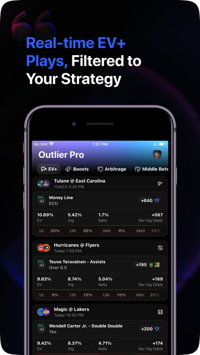 Outlier: Betting Data & Tools screenshot 4