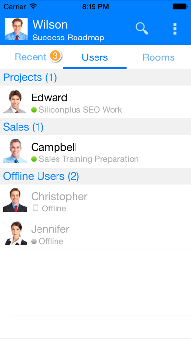 Output Messenger screenshot 1