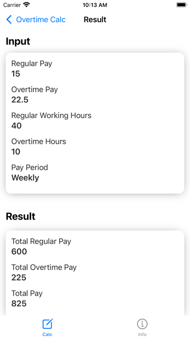 Overtime Calculator - Pay Calc screenshot 2