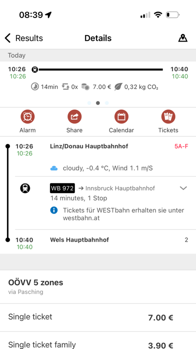 OÖVV Routenplaner screenshot 4