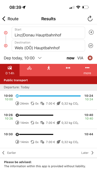 OÖVV Routenplaner screenshot 5