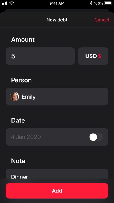 OweMe - Debt Tracker screenshot 1