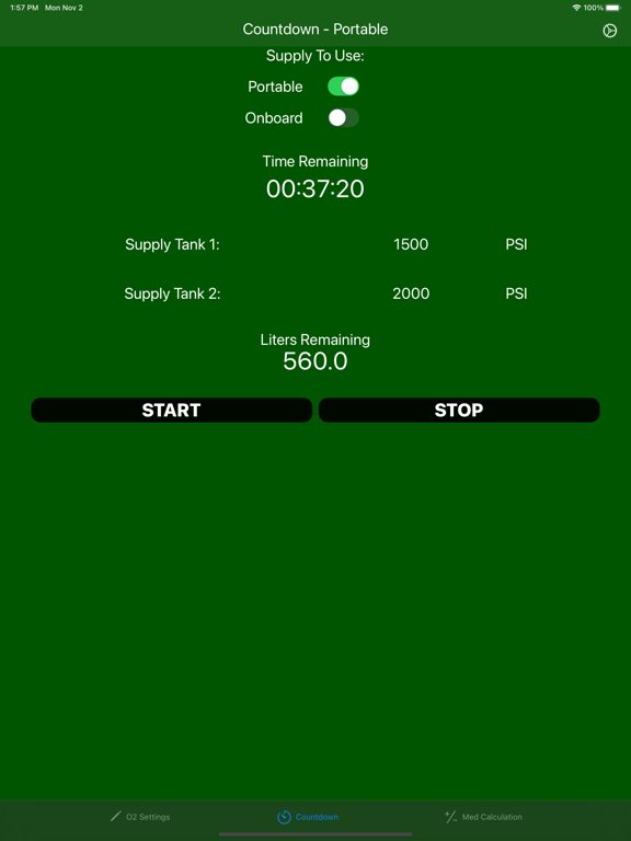Oxygen Calculation Tool screenshot 1