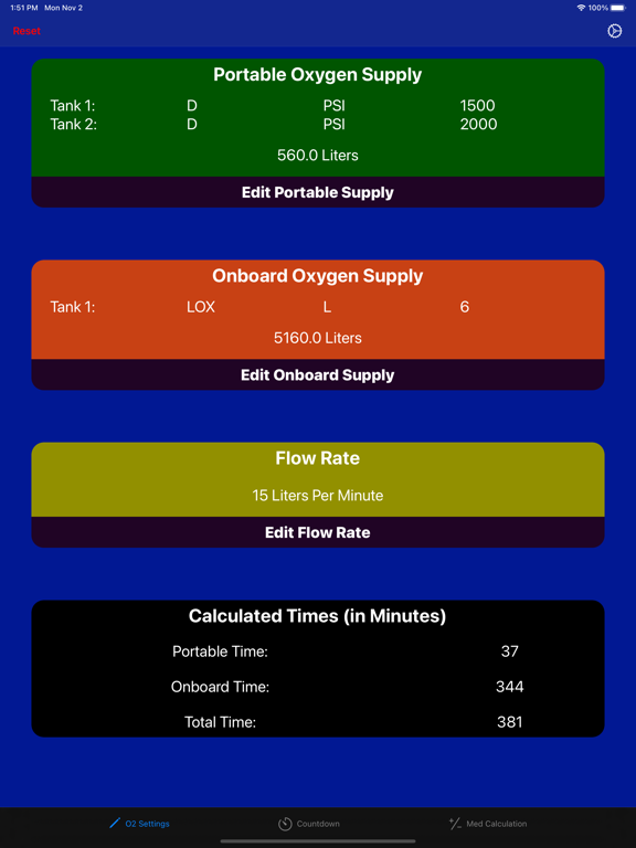 Oxygen Calculation Tool screenshot 4