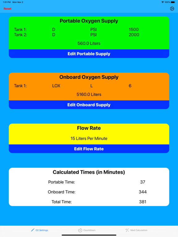 Oxygen Calculation Tool screenshot 10