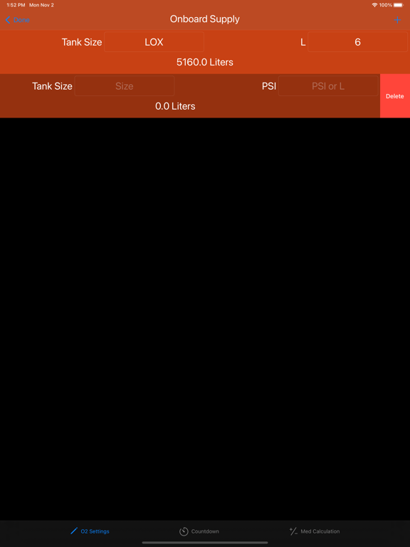 Oxygen Calculation Tool screenshot 2