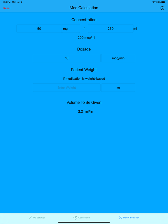 Oxygen Calculation Tool screenshot 5