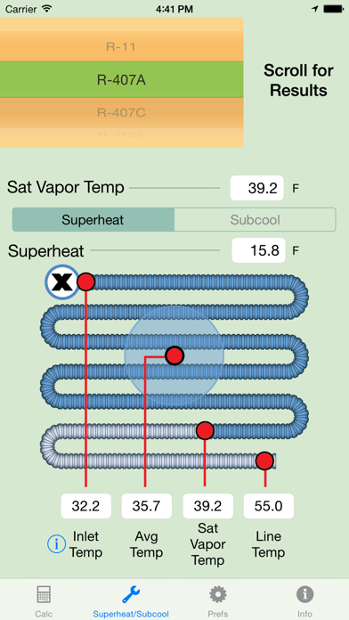 P-T Calculator screenshot 2