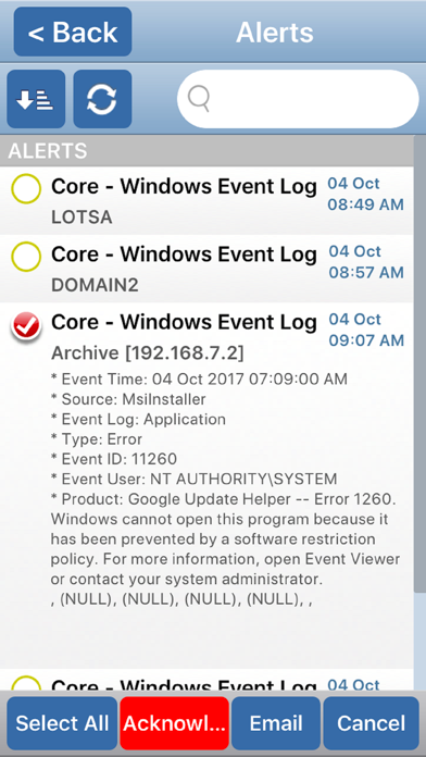 PA Server Monitor for iPhone screenshot 1