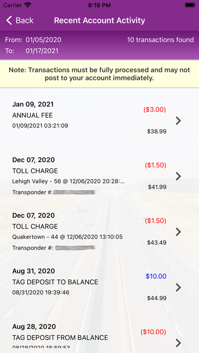 PA Toll Pay screenshot 3
