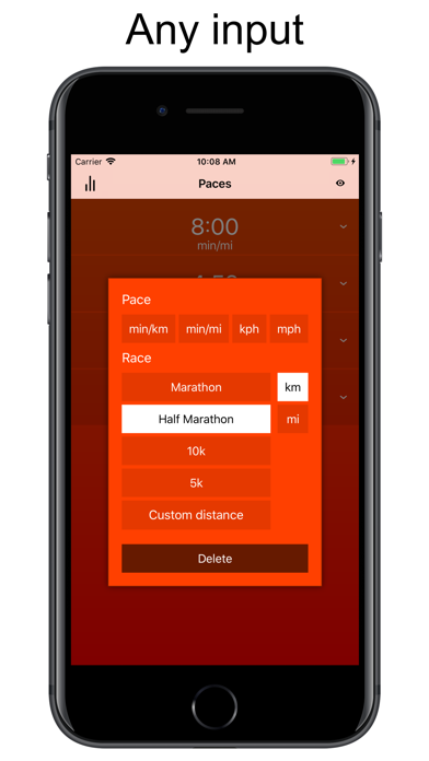 Paces - Easy Pace Conversions screenshot 1