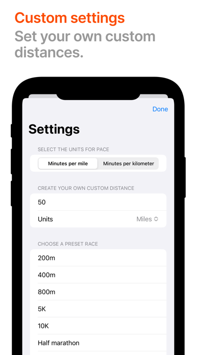 Paces: Running pace calculator screenshot 2