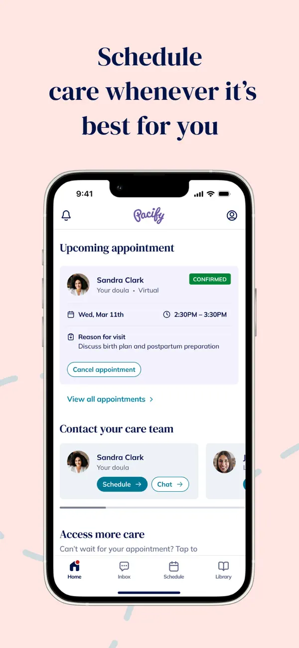 Pacify: Doula & Lactation Care screenshot 3