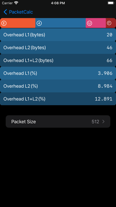 PacketCalc screenshot 1