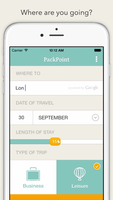 PackPoint Travel Packing List screenshot 4