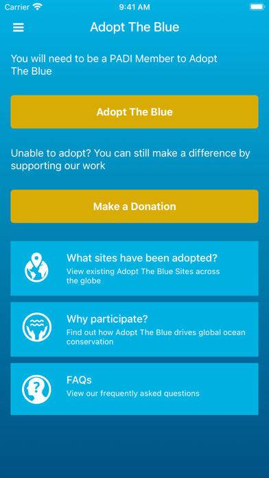PADI AWARE screenshot 1
