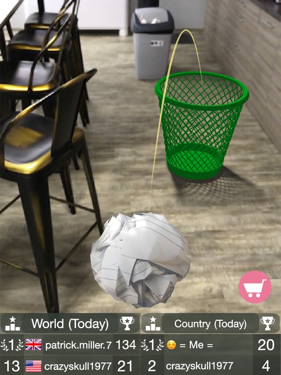 Paper Bin AR - paper throw screenshot 1