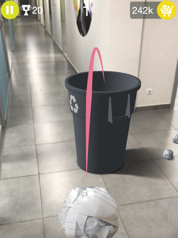 Paper Bin AR - paper throw screenshot 4