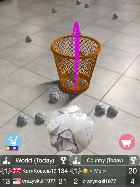 Paper Bin AR - paper throw screenshot 3