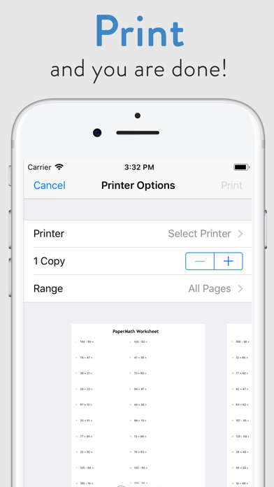 Paper Math: Print Worksheets screenshot 3