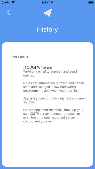 Paper Plane Email screenshot 1
