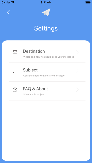 Paper Plane Email screenshot 2