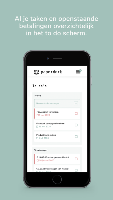 Paperdork | ZZP boekhouding screenshot 1