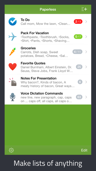 Paperless: Lists + Checklists screenshot 5