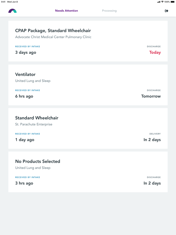 Parachute Health Sales screenshot 2