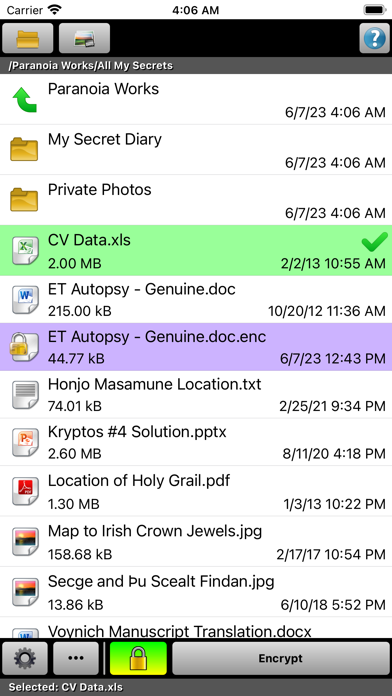 Paranoia File Encryption PRO screenshot 5