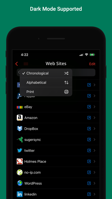 Password Manager iPassSafe . screenshot 1