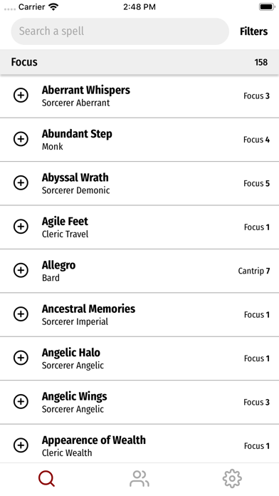 Pathfinder 2e Spell List screenshot 4
