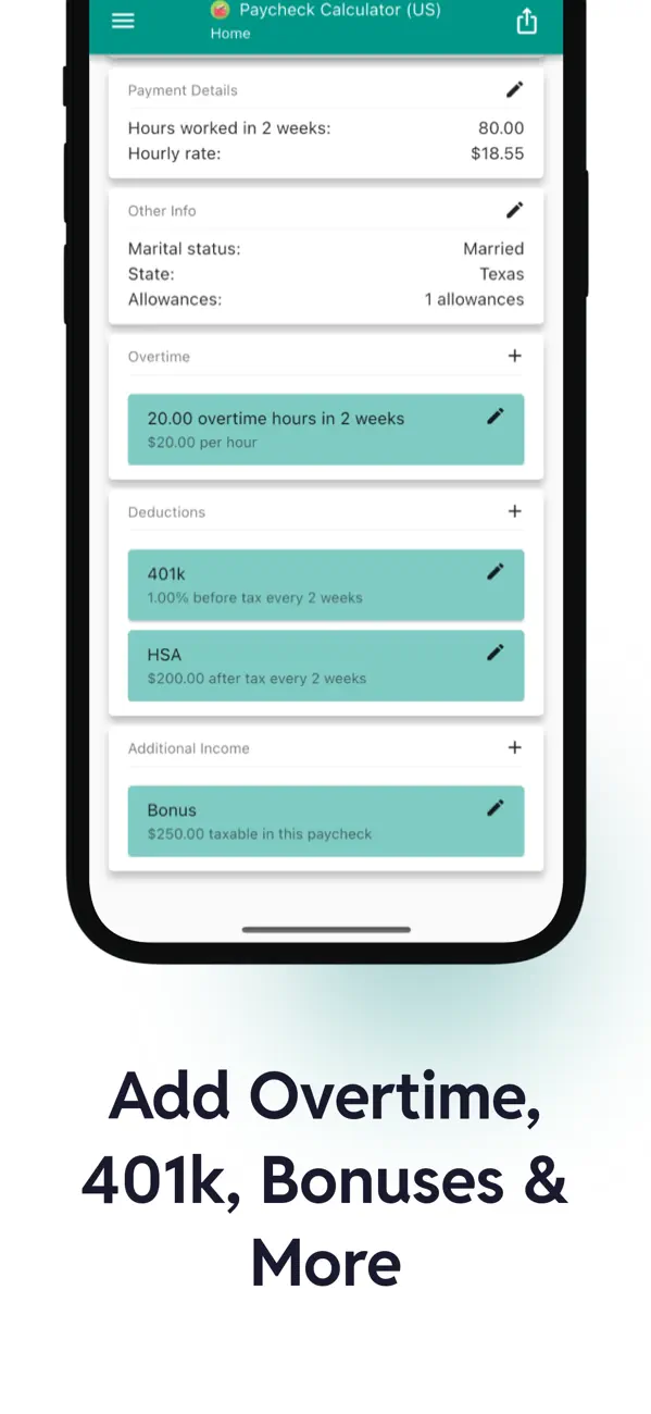 Paycheck Calculator US - Pay44 screenshot 5