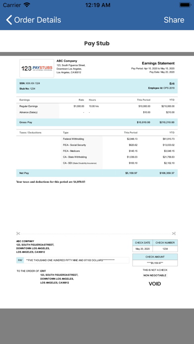 Paycheck: Paystub Generator screenshot 2