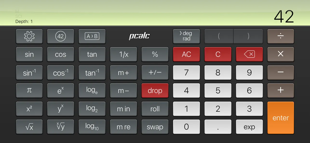 PCalc Lite screenshot 2