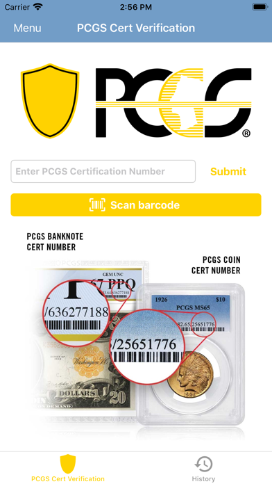 PCGS Cert Verification screenshot 4