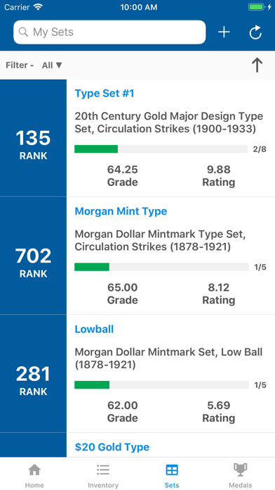 PCGS Set Registry screenshot 5