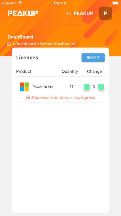 PEAKUP License Manager screenshot 1