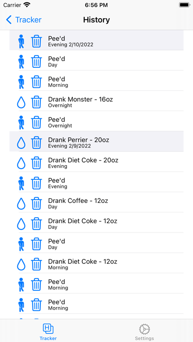 Pee Tracker screenshot 1